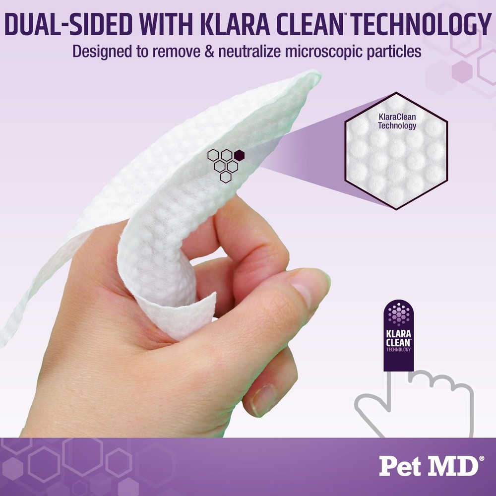 Tris Ear Finger Wipes for Dogs & Cats - Multipurpose Cleansing Solution Cat E...