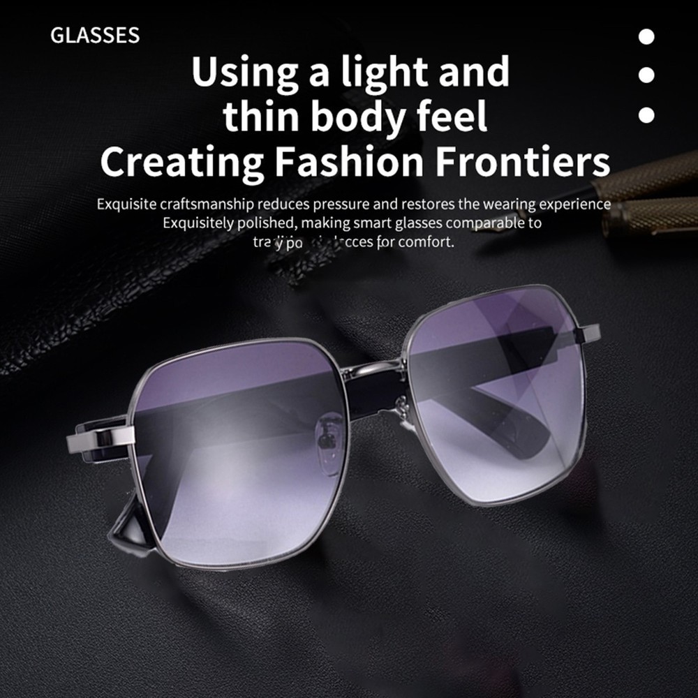 Unisex Smart Glasses Bluetooth Glasses Open Ear Audio Gradient Lens