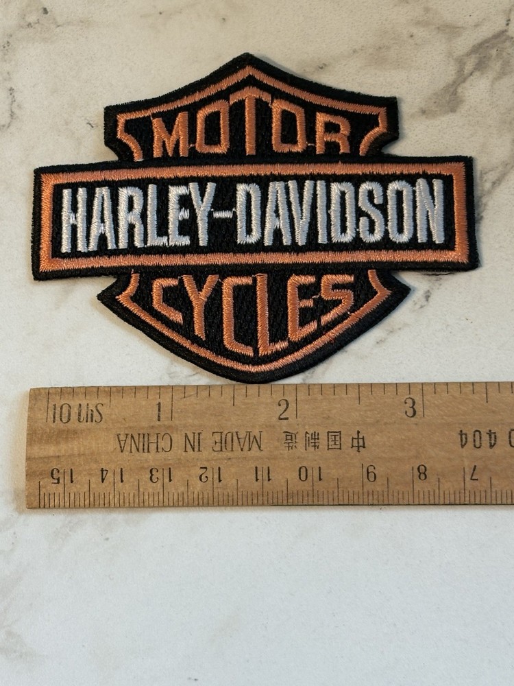 NICE HARLEY-DAVIDSON MOTORCYCLE SHIELD EMBROIDERED VEST/JACKET/VEST/HAT/PATCH 👀