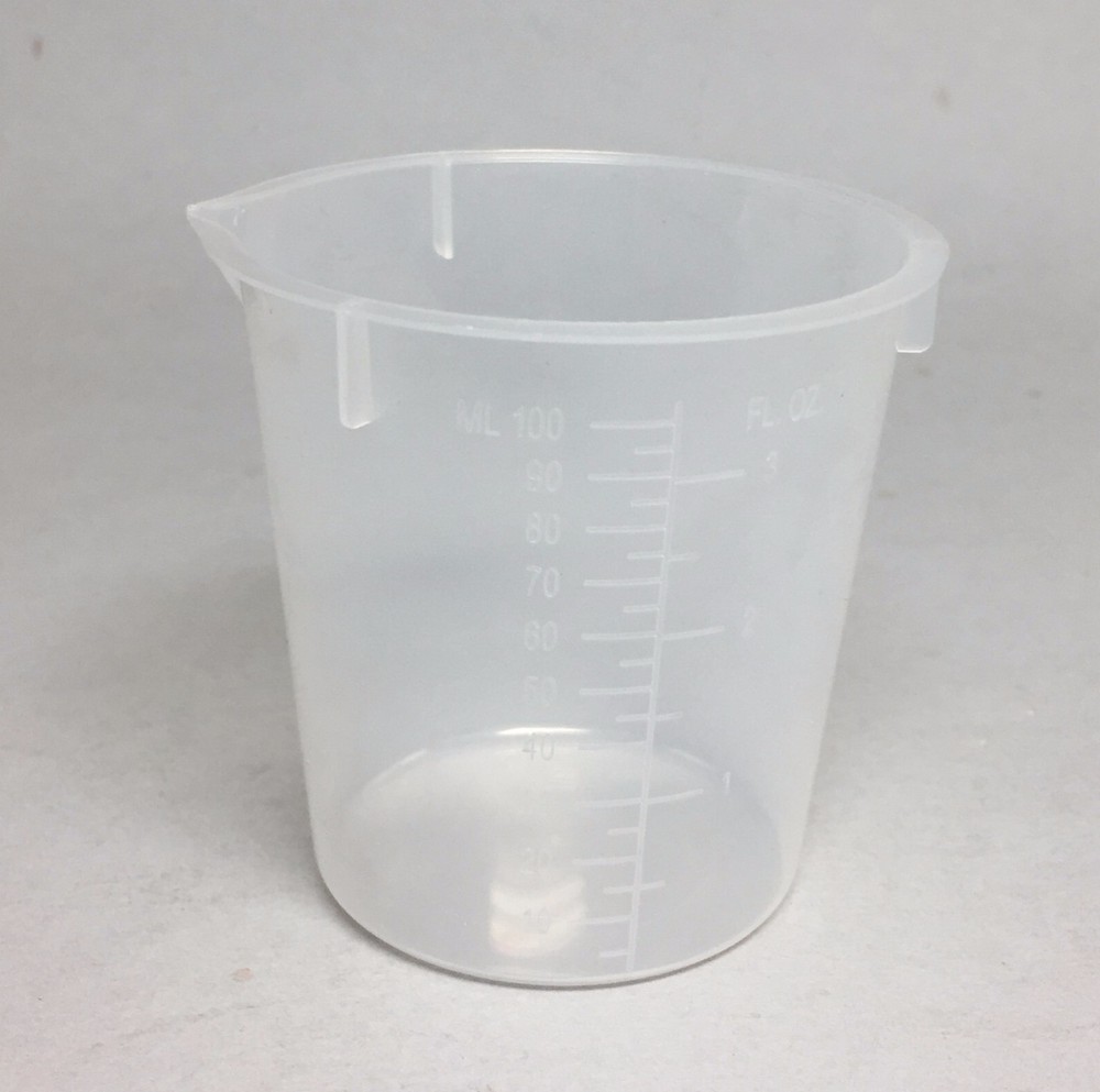 100 ml (3 oz.) graduated polypropylene beaker pkg/5