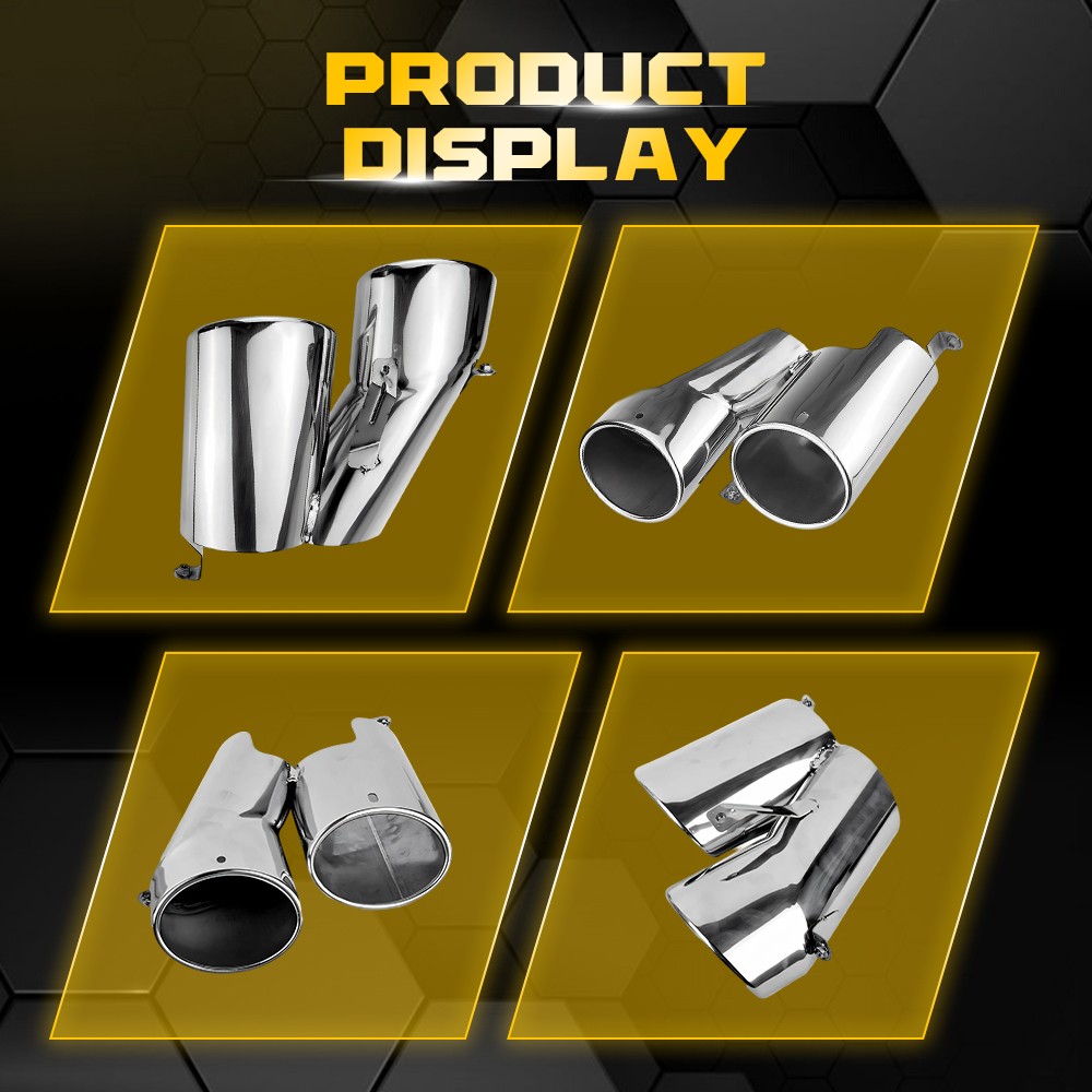 Exhaust Tip For 18-22 Honda Accord Sport Touring Akasaka Quad Tip Muffler 2X