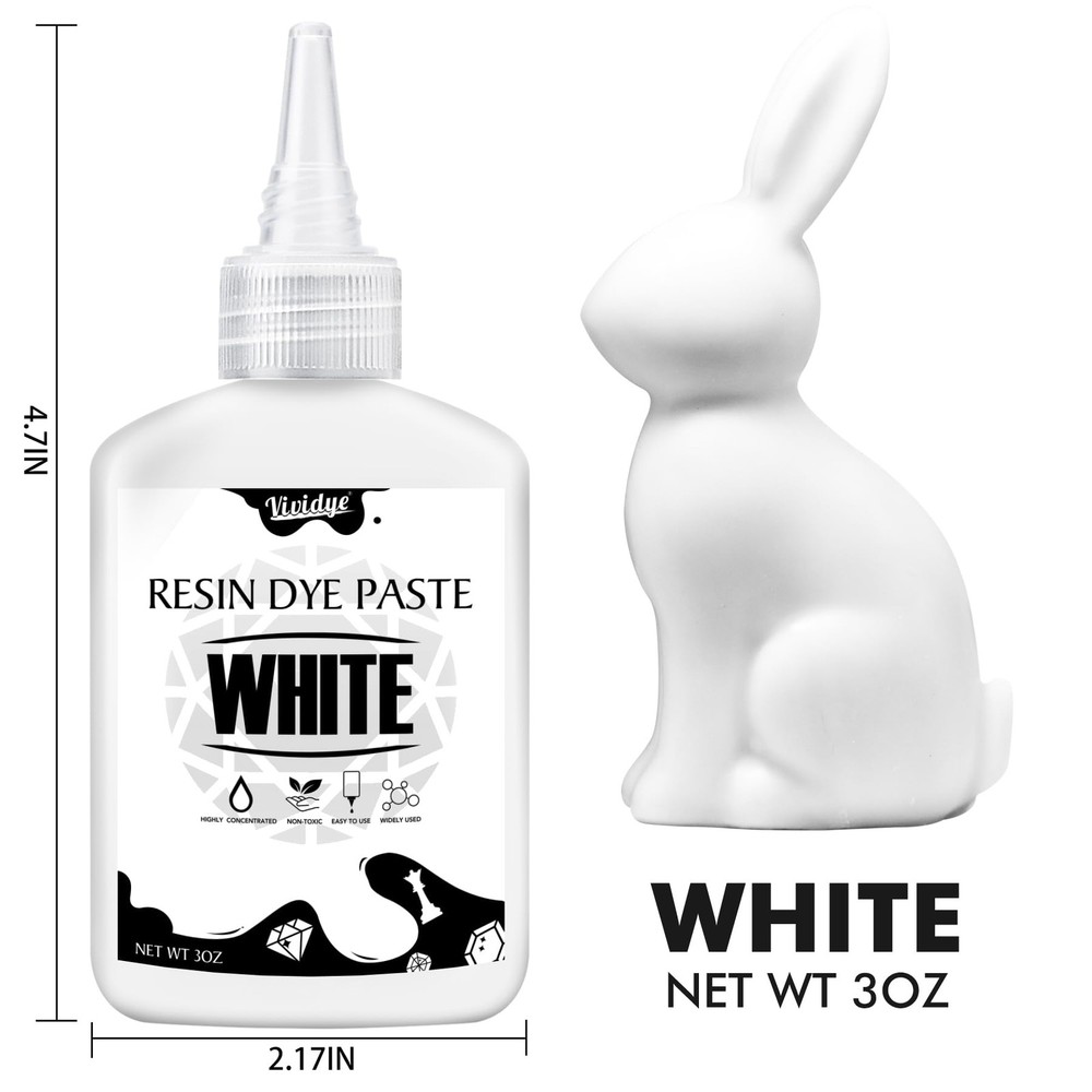 White Epoxy Resin Pigment Paste, 6oz High Concentrated