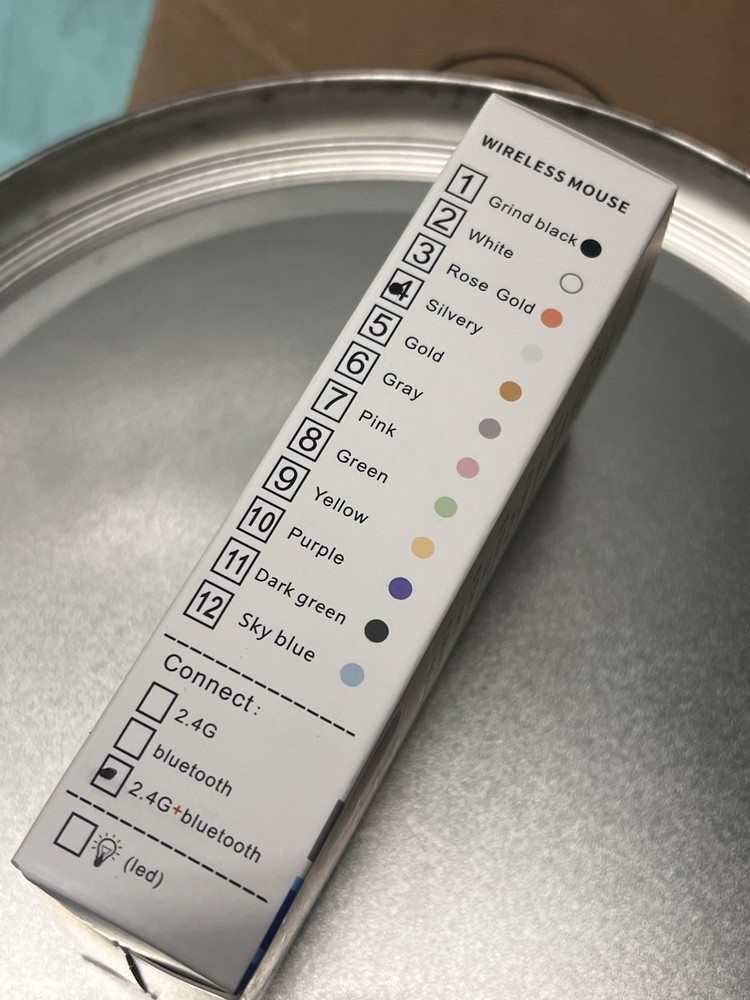 Wireless 2.4GHz Bluetooth Laptop Computer Mouse - Silver Color