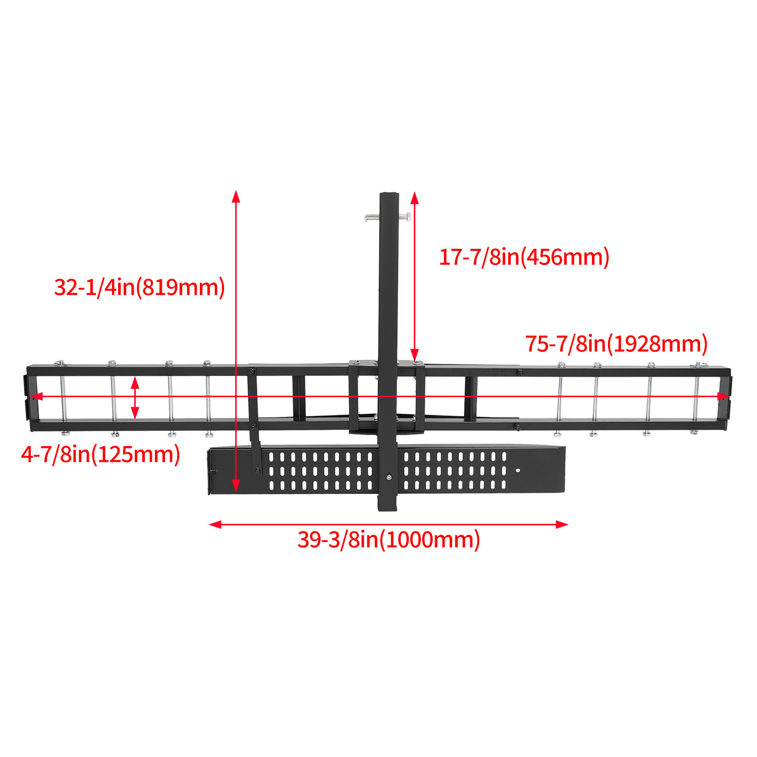 Motorcycle Carrier Scooter Dirt Bike Hitch Mount Rack Ramp Hauler Transport