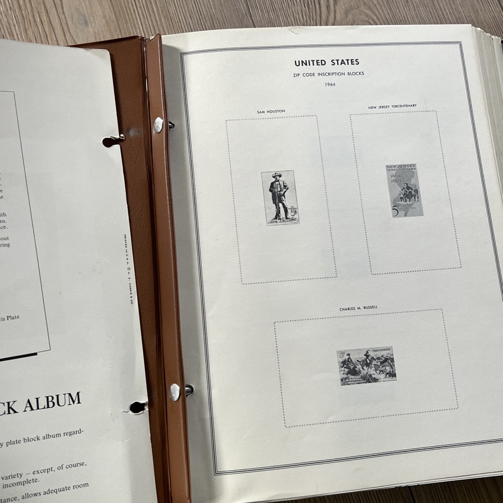 2x United States Plate Block Album Volume A & B ( No Stamps) H.E. Harris