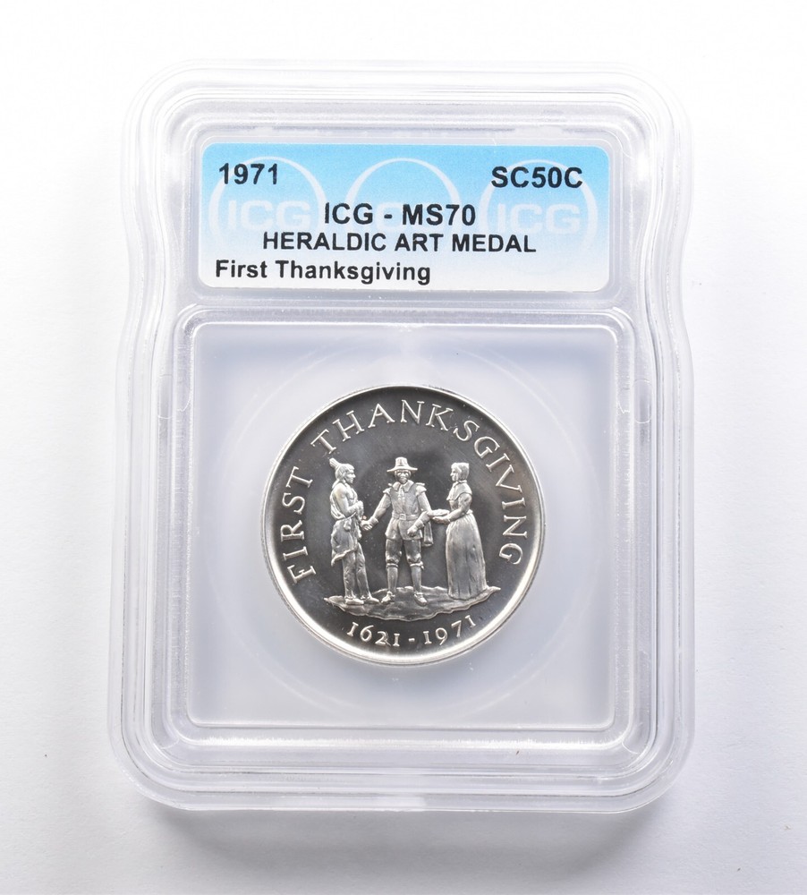 1971 So-Called Half Dollar First Thanksgiving MS70 ICG *7182