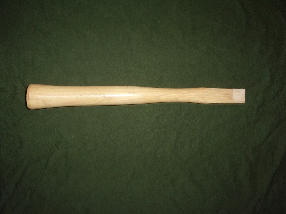 14 INCH BROWN SOLID WOOD TOOL REPLACEMENT HANDLE W/ 1 IN. RECTANGLE HEAD W/SLOT
