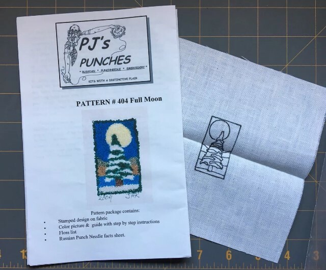 PUNCH NEEDLE PUNCHNEEDLE PATTERNS w/ FABRIC KIT PJ'S Punches TREES YOU PICK