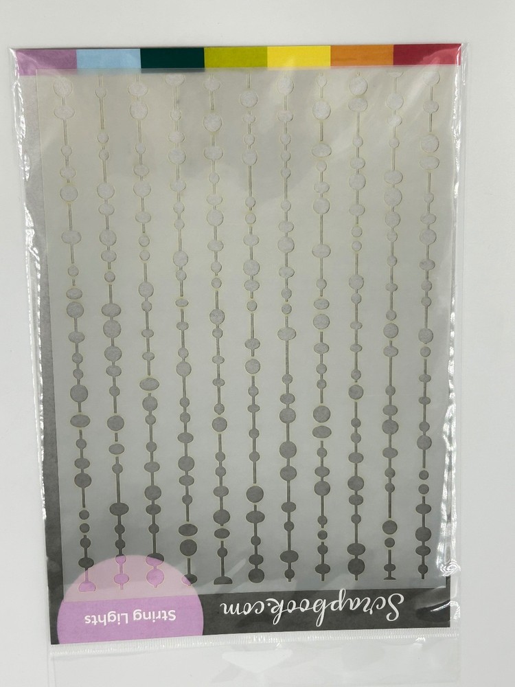 Scrapbook.com String Lights Stencil Plastic Made in USA Scrapbooking