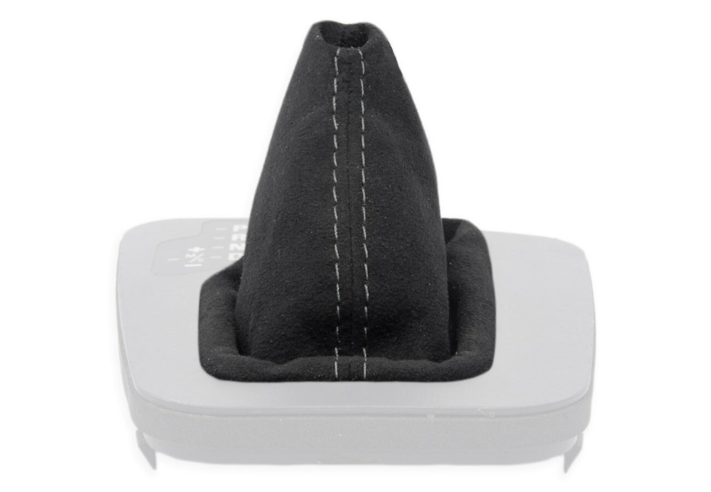 FOR BMW E46 automatic GEAR SHIFT BOOT GAITER ALCANTARA STITCHING GRAY+ FRAME