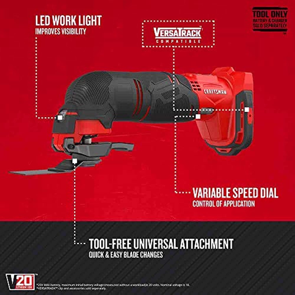 CRAFTSMAN V20* Cordless Drill Combo Kit, 7 Tool (CMCK700D2)
