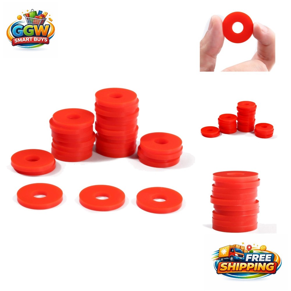 30pcs Red Silicone Strap Locks - Effortless Guitar Strap Security for All Styles