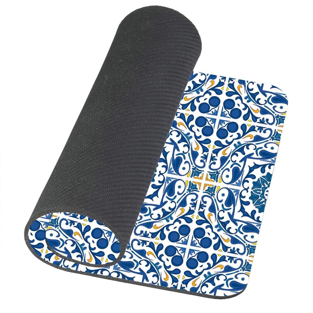 Mouse Pad Portuguese Tile Print Office Present Mouse Mat Moroccan Tile Mouse ...