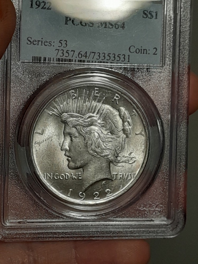 1922 Peace Silver Dollar MS64 PCGS