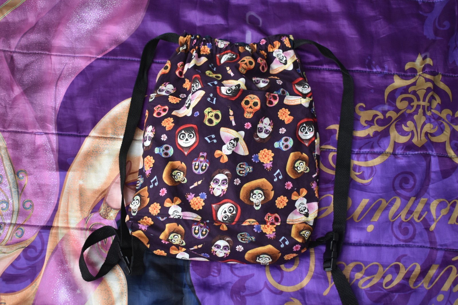 Disney Coco Miguel Hector Ernesto de la Cruz Imelda Drawstring bag tote Backpack