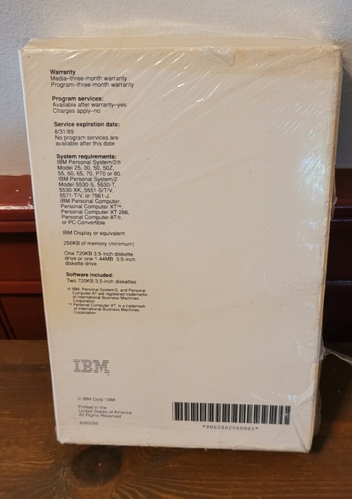 Vintage 1988 IBM Disk Operating System Version 4.00 - 3.5" Diskettes New