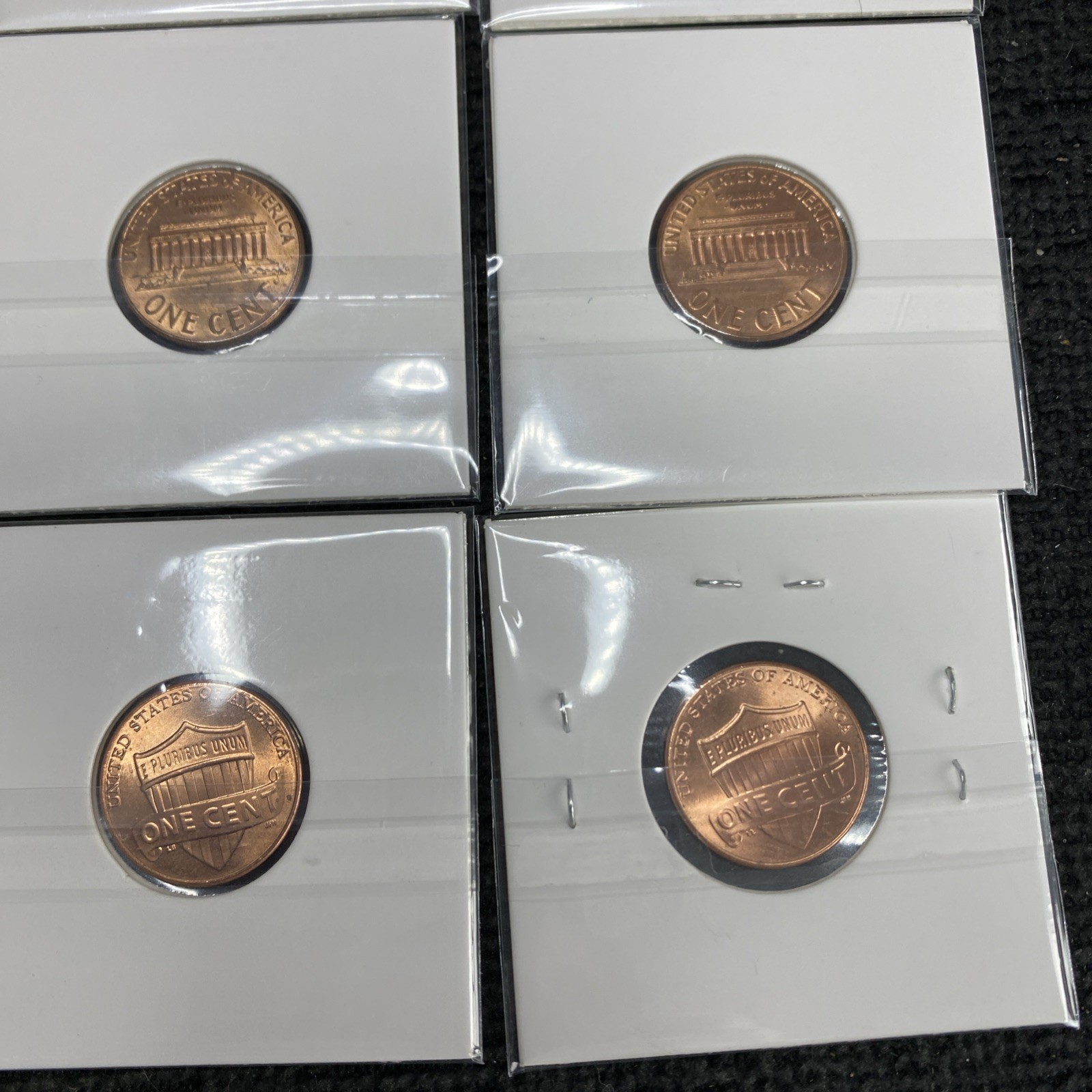 LINCOLN CENT P/D Lot of 10 Red BU 1996-2022 & A Lot of 10 1969-2000 Error Coins