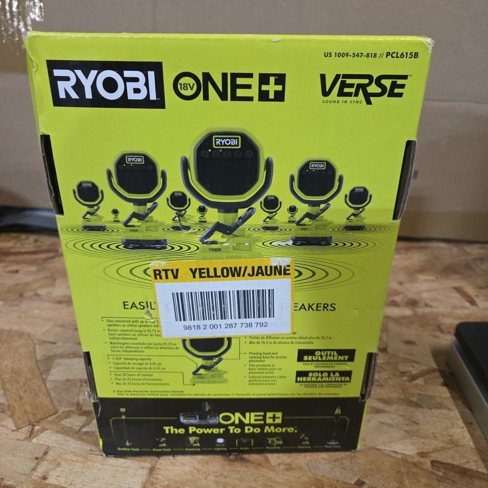 RYOBI ONE+ 18V Cordless VERSE Clamp Speaker (Tool Only)
