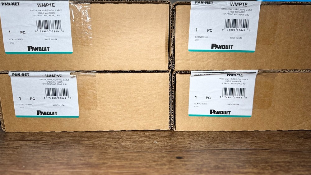 New Panduit Patchlink WMP1E Horizontal Cable Manager 19" Front & Rear 2RU
