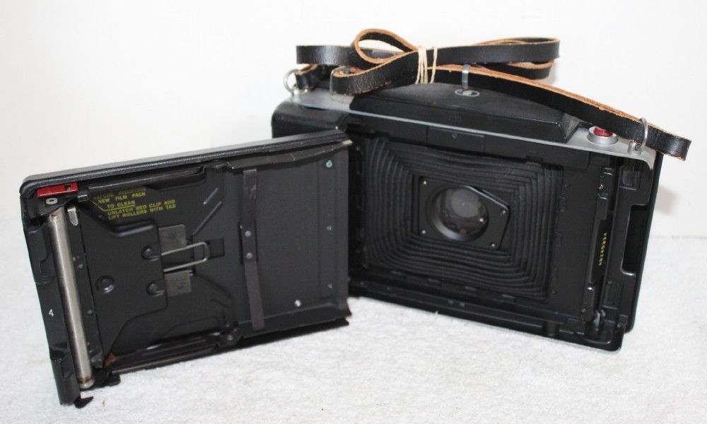 Polaroid Automatic 100 Land Camera + Strap ~ Nice
