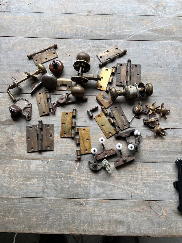 Vintage Door Hardware And Knobs Bronze Brass Iron Mixture