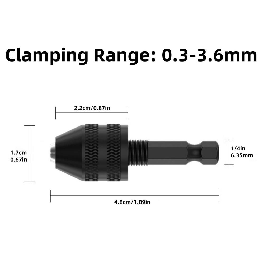 4Pcs 1/4-inch hex shank Versatile Conversion Drill chuck suitable for drills