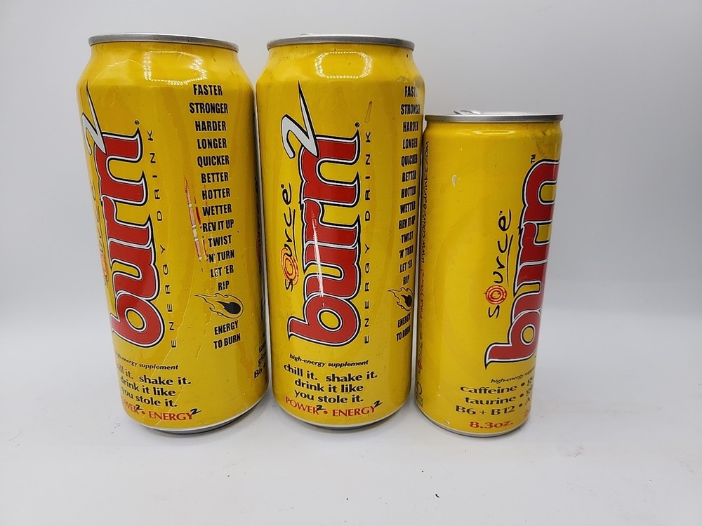 Source Burn Energy 3x Cans original All Different 16oz 8.3oz
