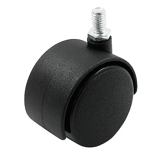 4 Pack 2 Inch Caster Wheel Replacement, M8 Threaded Stem Caster Wheels, Black