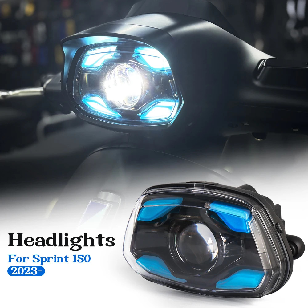 Front Headlight Durable LED Head Light For Vespa Sprint 150 Sprint150 2023-2025