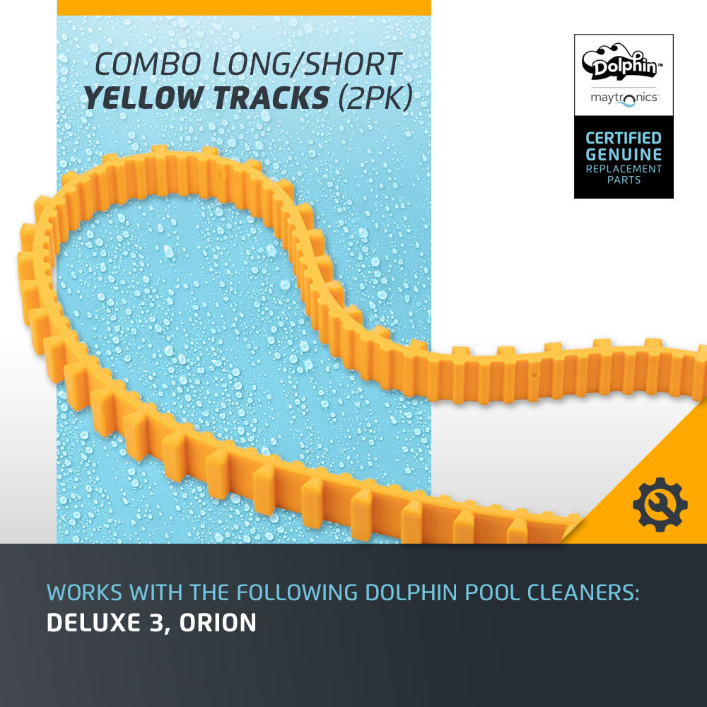 Authentic Dolphin Replacement Part - Durable Multi-Surface Yellow Tracks