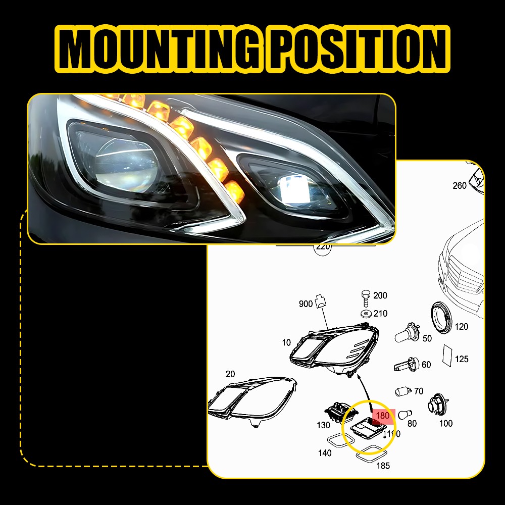 LED Headlight Ballast Control Unit Module For 2014-2016 Mercedes-Benz E-CLASS