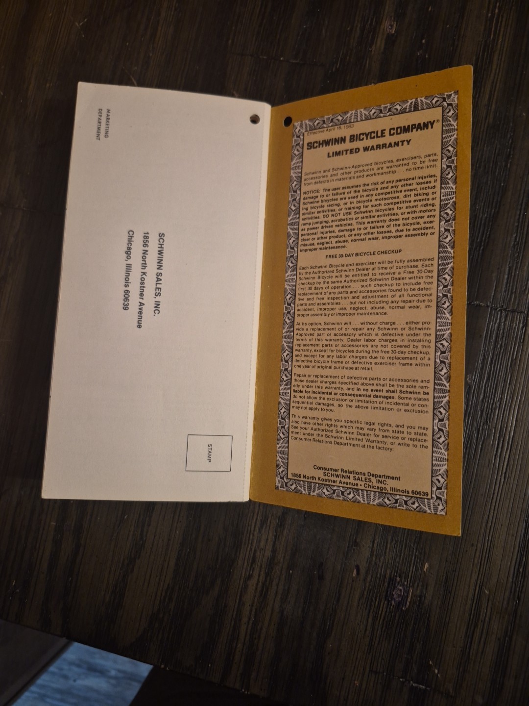 Vintage 1983 Schwinn Bmx Bicycle Owners Manual Predator Atari The Sting Team 24