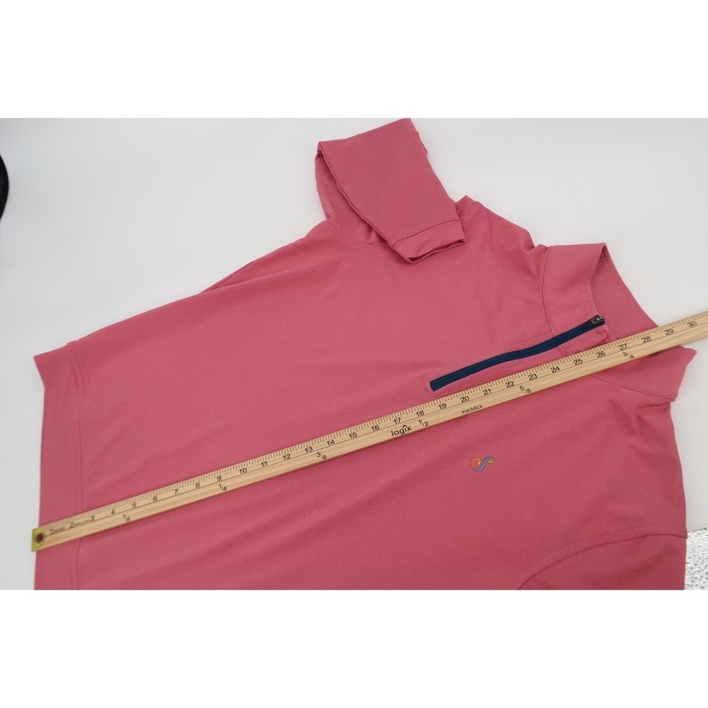 Peter Millar Melange Performance 1/4 Zip Pullover Mens Medium Red Stretch