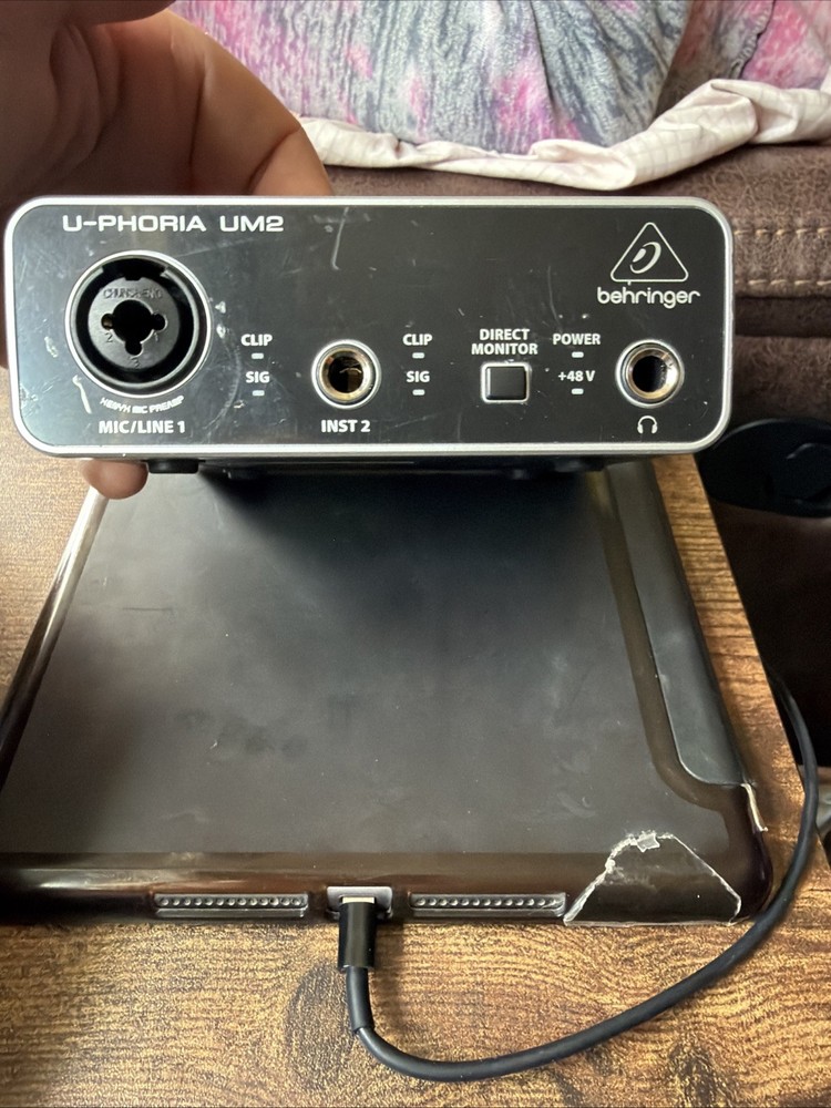 Behringer U-PHORIA UM2 Single Channel Audio Interface - Black Tested