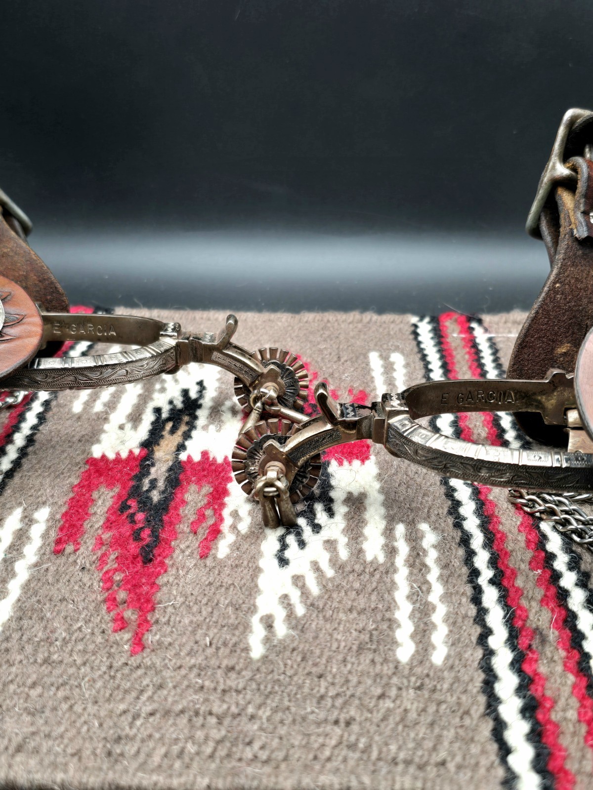 Vintage E. Garcia Silver Overlay Spurs