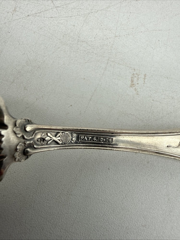 Roger & Bros Grape Pattern Triple Plate Flatware 6" Ornate Bowl Grapefruit Spoon