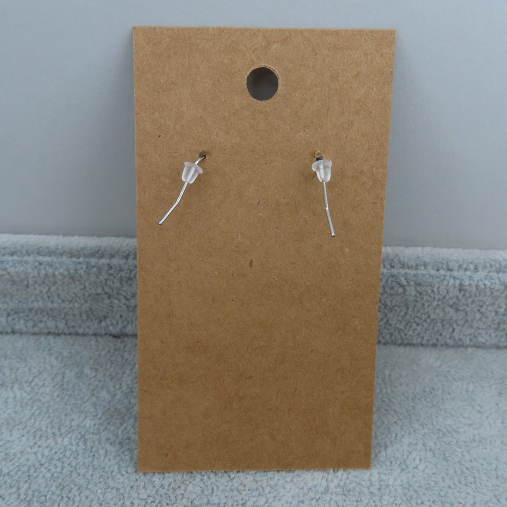 ASYMMETRICAL Chunky Sheer Pearly White Dangle Earrings Irregular Artisan 3"