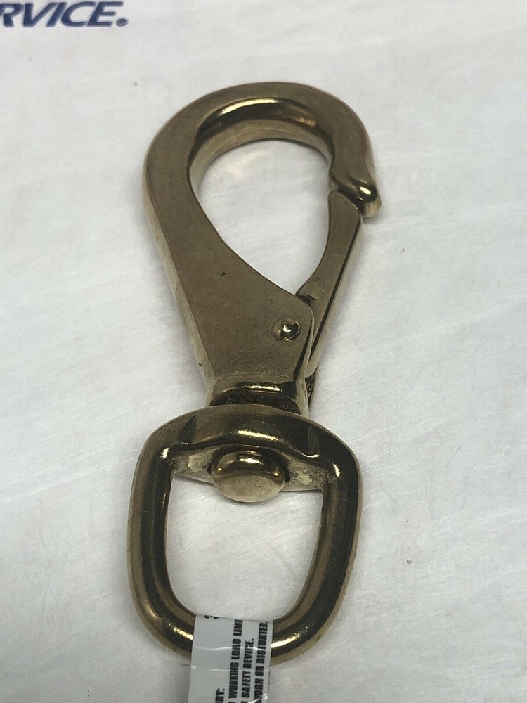 Solid Brass Bronze Snap Bolt 120lbs -Snap Swivel-Rigging-Boating-4 1/2" Overall