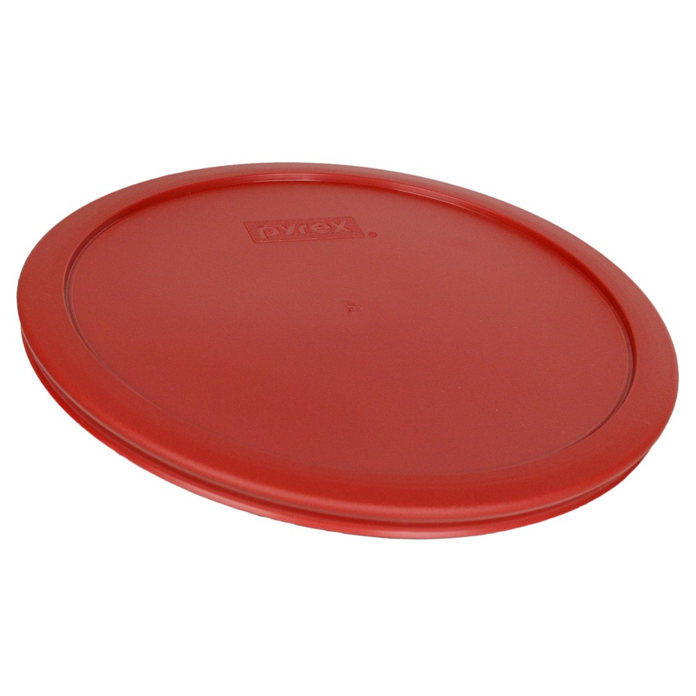 Pyrex 7403-PC 10-Cup Poppy Red Round Replacement Lid Cover (2-Pack)