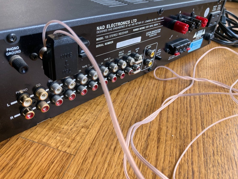 NAD 705 Stereo Receiver Working. Bundle Remote - back light needs replacing.