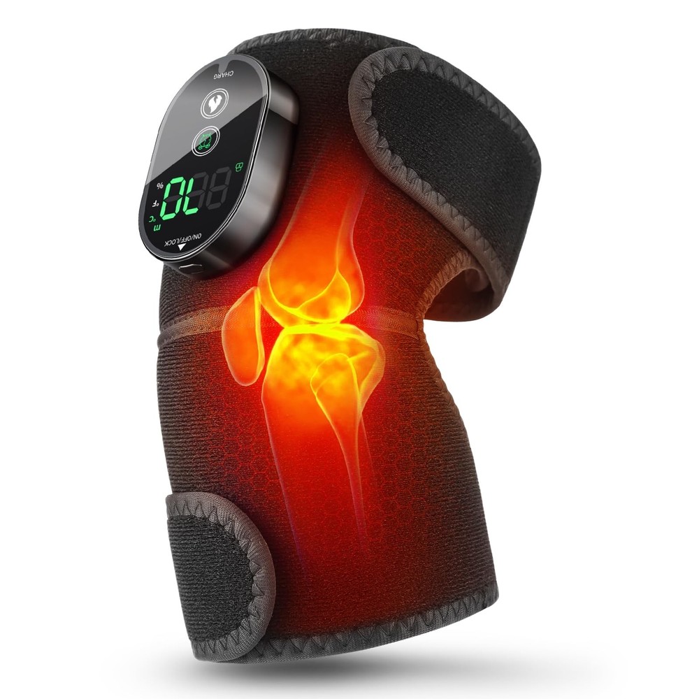 Heated Knee Brace, Cordless Heated Knee Wrap, Knee Heating Pad for Shoulder E...