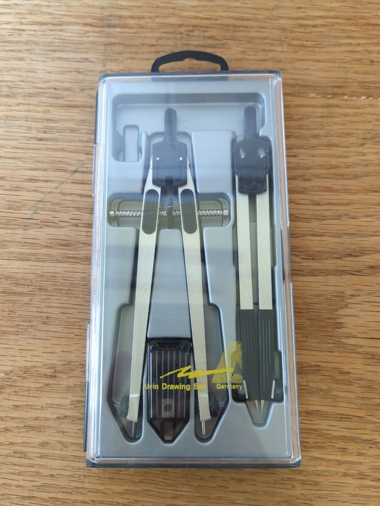 Alvin Precision Drawing Set Q407KA Quick Action Silver in Case Germany