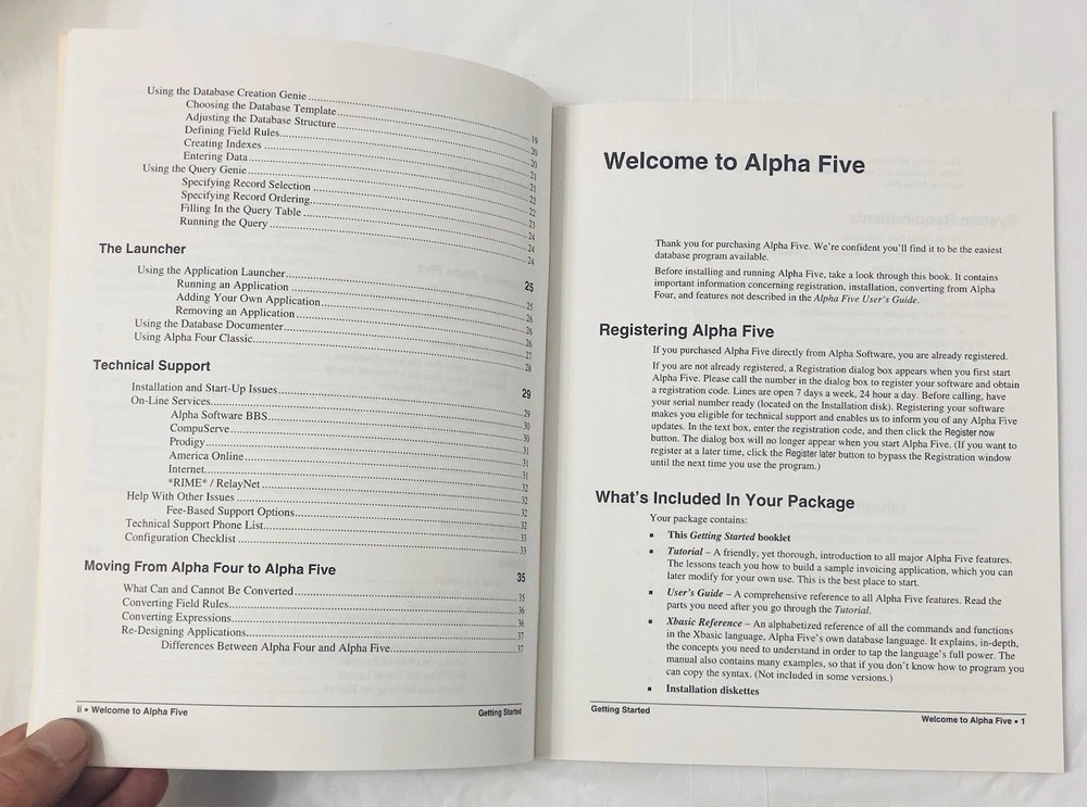 Alpha Five For Windows Manuals Set (4) User Guide Tutorial Xbasic Reference 1994