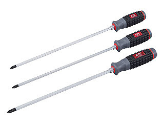 KTC D1P2-130, Hard Plastic Grip Long Screwdriver, Phillips #1, 1pc