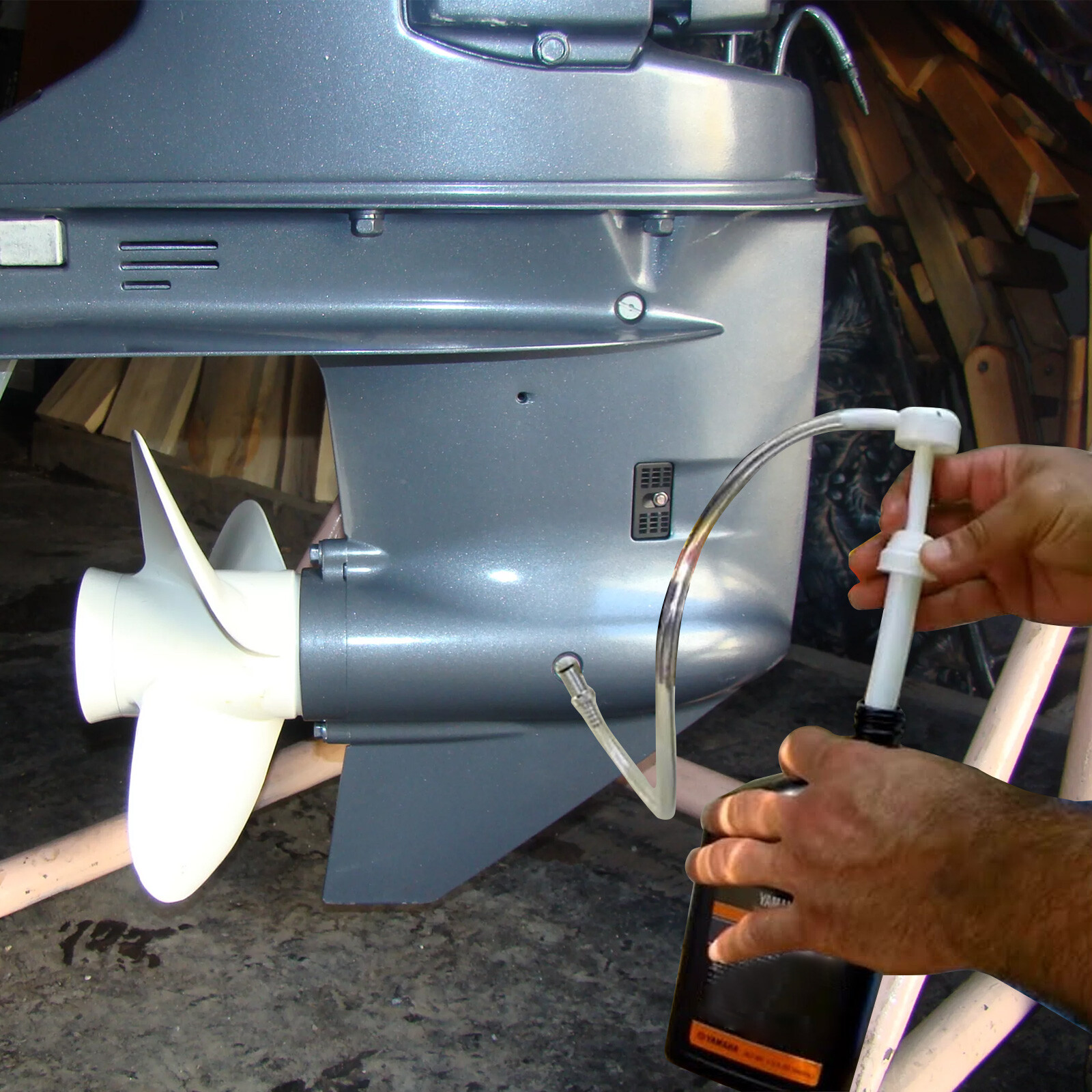 Lower Unit Gear Oil Pump for Standard Quart Bottles Marine Boat Outboard Motors