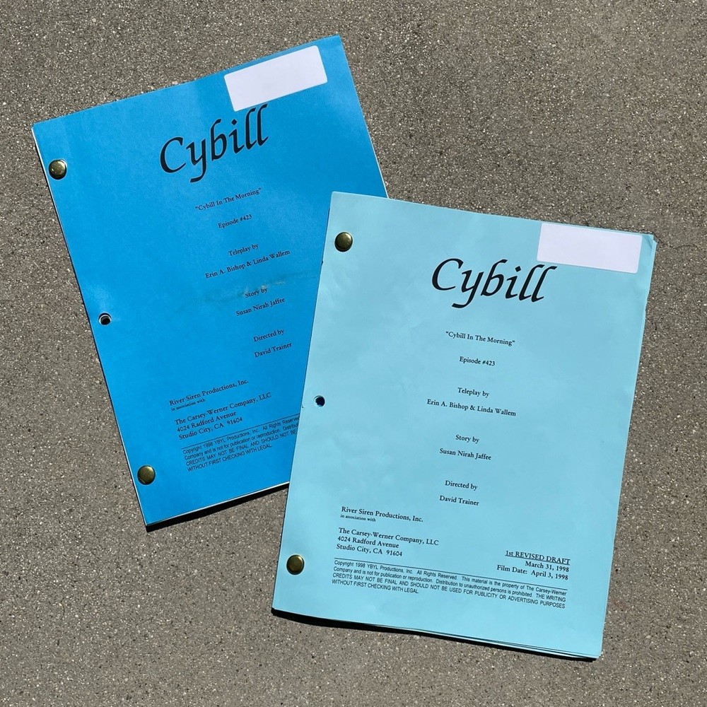 CYBILL 1998 TV Series Production Used Table Draft Script + 1st Revised Draft