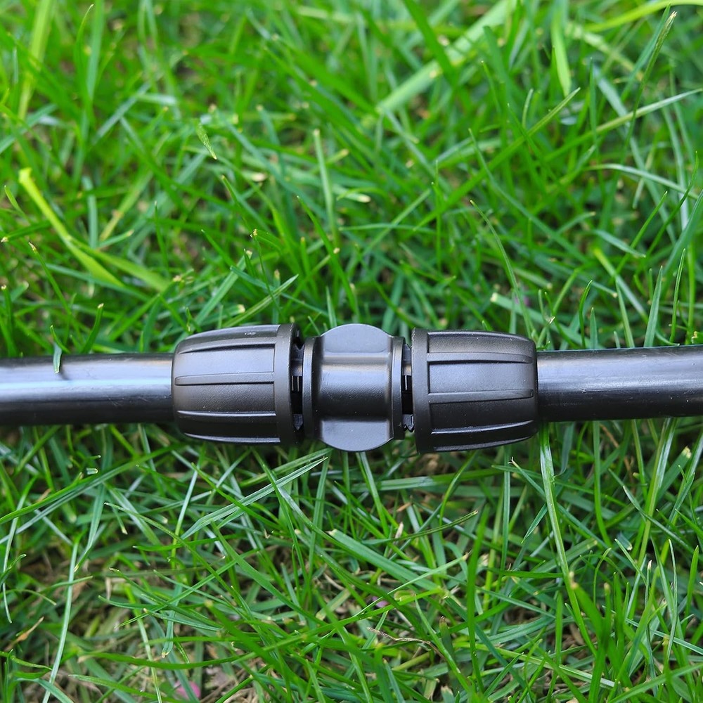 10 Pack 1/2 Inch Plastic Drip Irrigation Coupling Connectors for Garden System