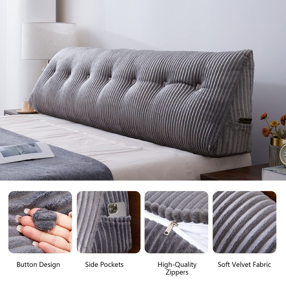 Large Headboard Wedge Pillow Bed Rest Reading Support Full Size