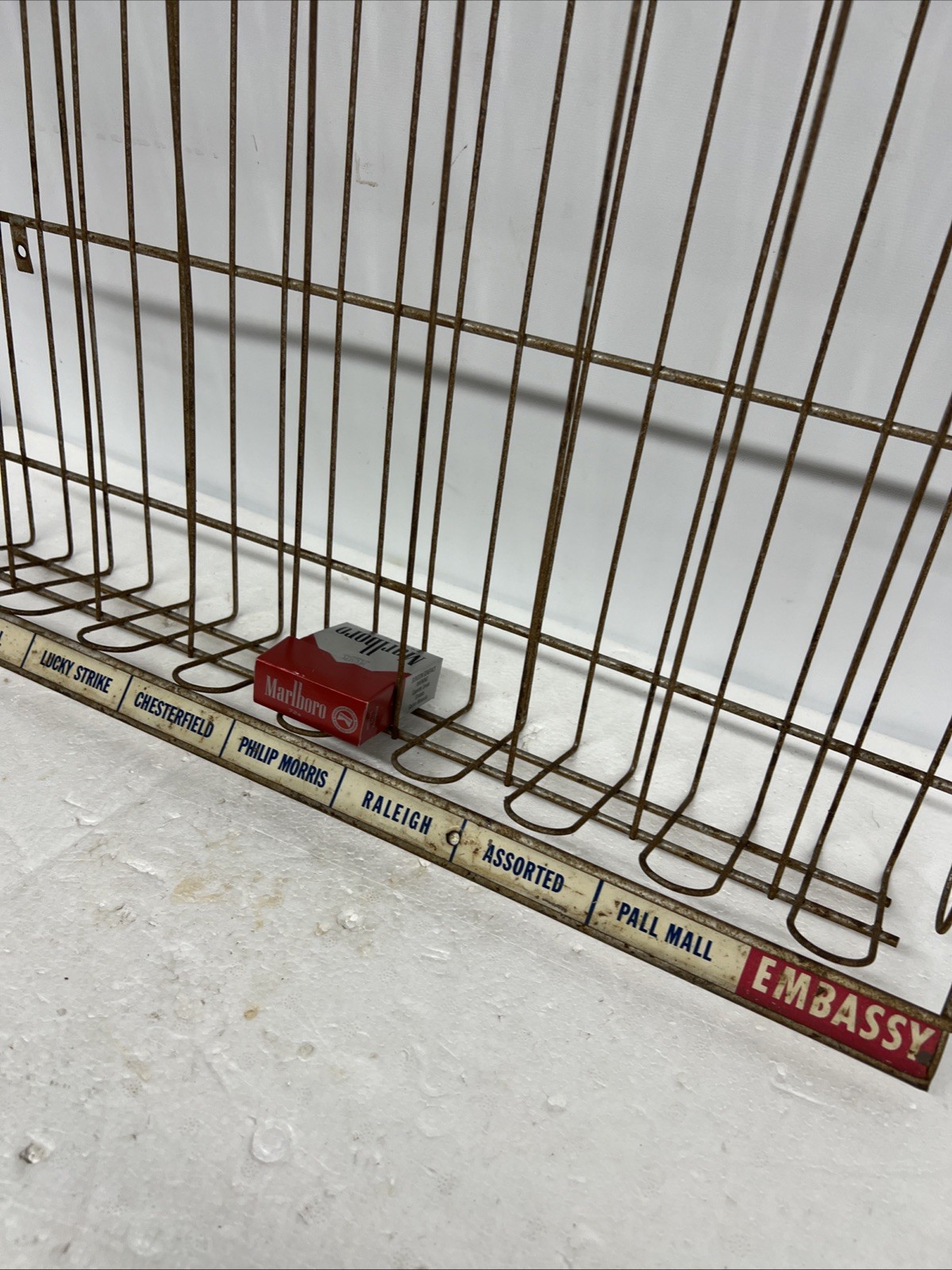 Metal Wire Rack Cigarette Advertising Display Vintage Country General Store 40s