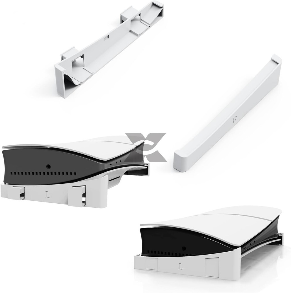 Horizontal Mount for PS5 Slim/PRO Disc/Digital Console Base Stand Holder White